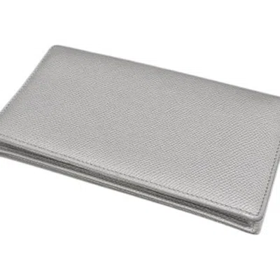 Pre-owned Bvlgari Gray Leather Long Wallet (bi-fold) ()