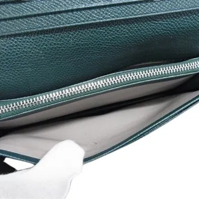 Pre-owned Bvlgari Gray Leather Long Wallet (bi-fold) ()