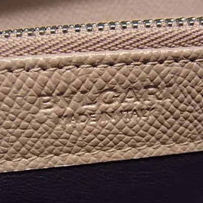 Pre-owned Bvlgari Pink Leather Long Wallet (bi-fold) ()