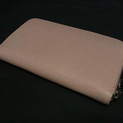 Pre-owned Bvlgari Pink Leather Long Wallet (bi-fold) ()