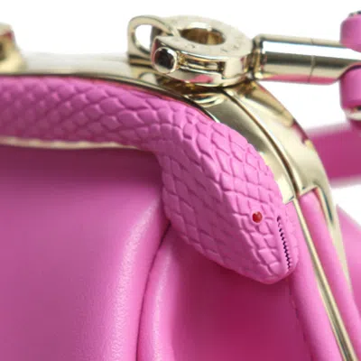 Pre-owned Bvlgari Pink Leather Pouch Shoulder Bag ()