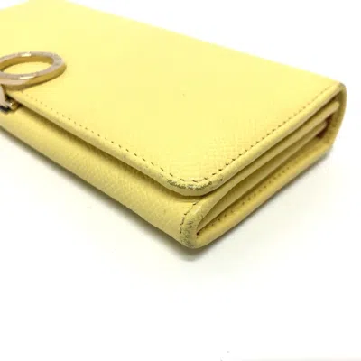 Pre-owned Bvlgari Yellow Leather Long Wallet (bi-fold) ()
