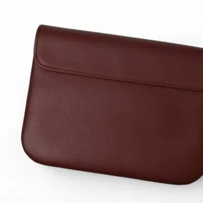 Pre-owned Cartier Bordeaux Leather Coin Purse/coin Case () In Burgundy