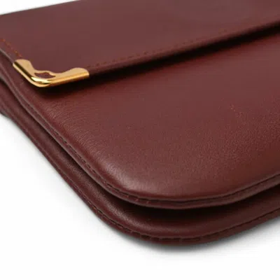 Pre-owned Cartier Bordeaux Leather Coin Purse/coin Case () In Burgundy