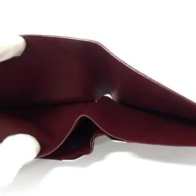 Pre-owned Cartier Bordeaux Leather Wallet (bi-fold) () In Burgundy