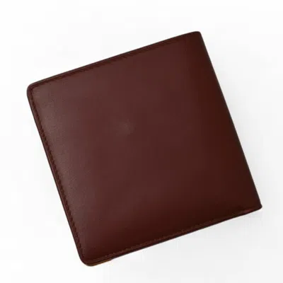 Pre-owned Cartier Bordeaux Leather Wallet (bi-fold) () In Burgundy