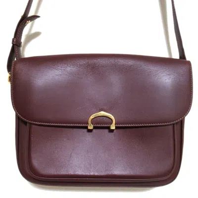 Pre-owned Cartier Bordeaux Shoulder Bag () In Burgundy