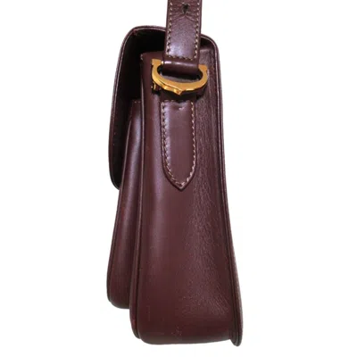 Pre-owned Cartier Bordeaux Shoulder Bag () In Burgundy