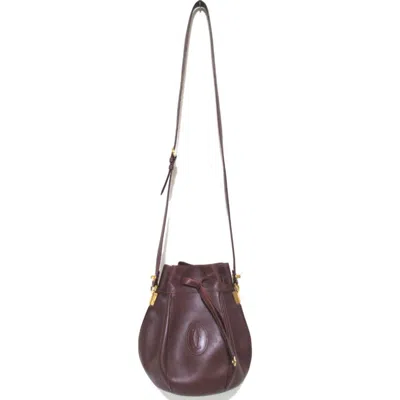 Pre-owned Cartier Bordeaux Shoulder Bag () In Burgundy