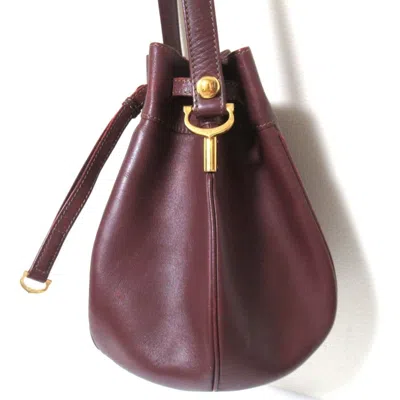 Pre-owned Cartier Bordeaux Shoulder Bag () In Burgundy