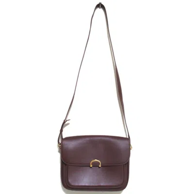 Pre-owned Cartier Bordeaux Shoulder Bag () In Burgundy