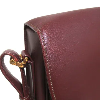 Pre-owned Cartier Bordeaux Shoulder Bag () In Burgundy