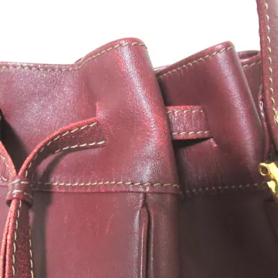 Pre-owned Cartier Bordeaux Shoulder Bag () In Burgundy