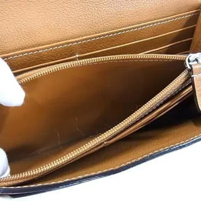Pre-owned Cartier C De  Brown Leather Long Wallet (bi-fold) ()