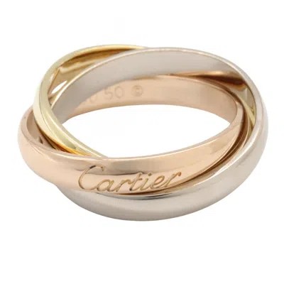 Pre-owned Cartier Gold Silver Yellow Gold (18k) Pink Gold (18k) White Gold (18k) Band Ring () In Multi