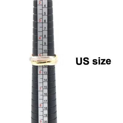Pre-owned Cartier Gold Silver Yellow Gold (18k) Pink Gold (18k) White Gold (18k) Band Ring () In Multi