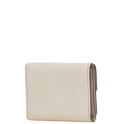 Pre-owned Cartier Grayish Leather Wallet (tri-fold) ()