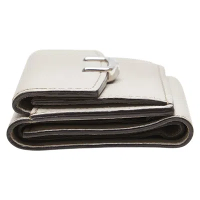 Pre-owned Cartier Grayish Leather Wallet (tri-fold) ()