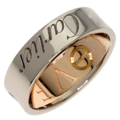 Pre-owned Cartier Love Pink White Band Ring () In Multi