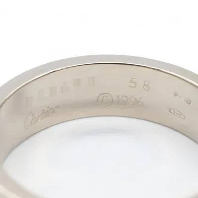 Pre-owned Cartier Love White White Gold (18k) Band Ring ()