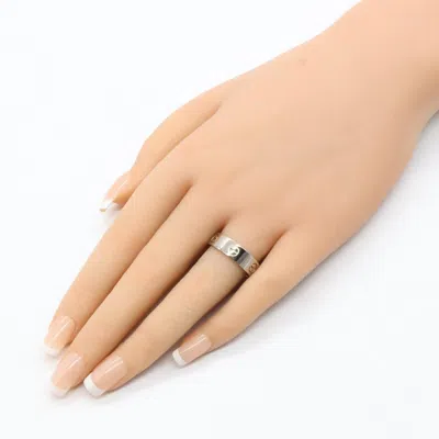 Pre-owned Cartier Love White White Gold (18k) Band Ring ()