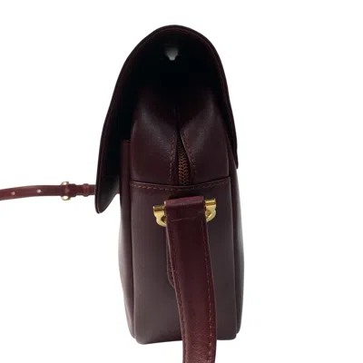 Pre-owned Cartier Must Bordeaux Leather Shoulder Bag () In Burgundy