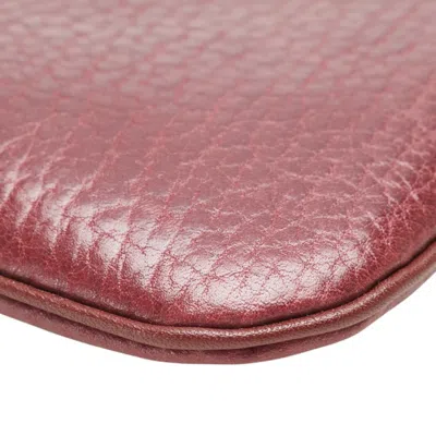 Pre-owned Cartier Must Bordeaux Wine Red Leather Coin Purse/coin Case () In Burgundy