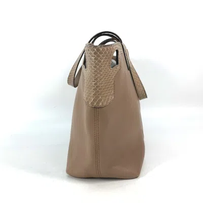 Pre-owned Cartier Pink Beige Leather Shoulder Bag Tote Bag ()