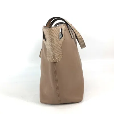 Pre-owned Cartier Pink Beige Leather Shoulder Bag Tote Bag ()