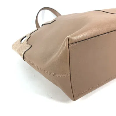 Pre-owned Cartier Pink Beige Leather Shoulder Bag Tote Bag ()