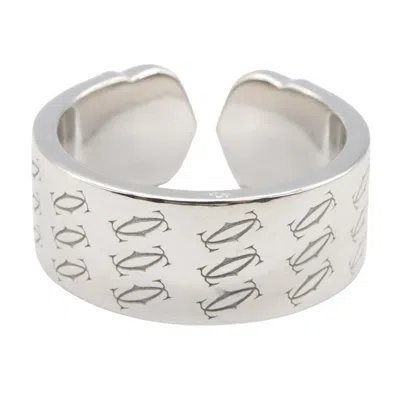Pre-owned Cartier Silver White Gold (18k) Band Ring ()