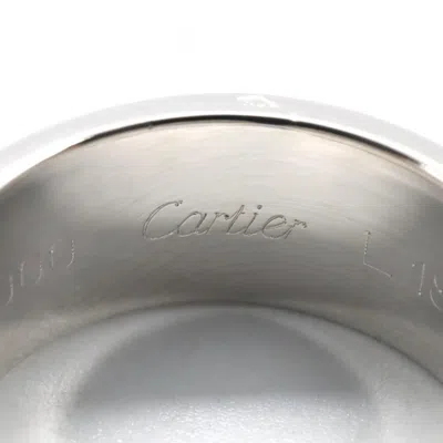 Pre-owned Cartier Silver White Gold (18k) Band Ring ()