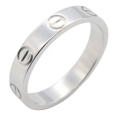 Pre-owned Cartier White White Gold (18k) Band Ring ()
