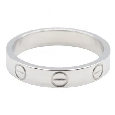 Pre-owned Cartier White White Gold (18k) Band Ring ()