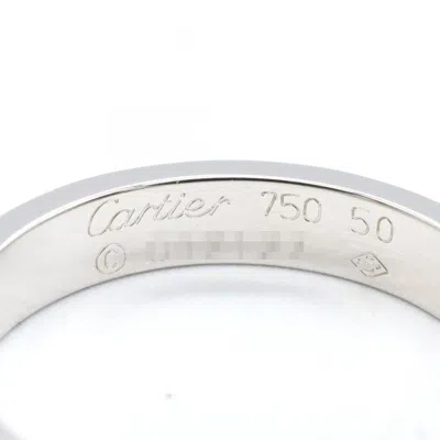 Pre-owned Cartier White White Gold (18k) Band Ring ()