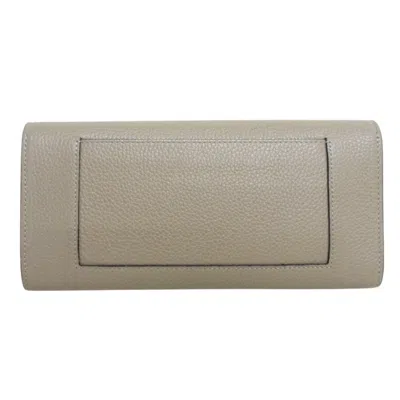Pre-owned Celine Beige Leather Long Bill Wallet (bi-fold) () In Sand