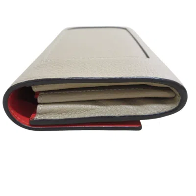 Pre-owned Celine Beige Leather Long Bill Wallet (bi-fold) () In Sand