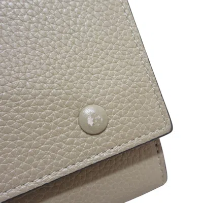 Pre-owned Celine Beige Leather Long Bill Wallet (bi-fold) () In Sand