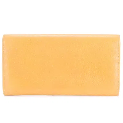 Pre-owned Celine Beige Leather Long Wallet (bi-fold) () In Sand