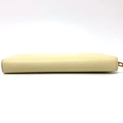 Pre-owned Celine Beige Leather Long Wallet (bi-fold) () In Sand