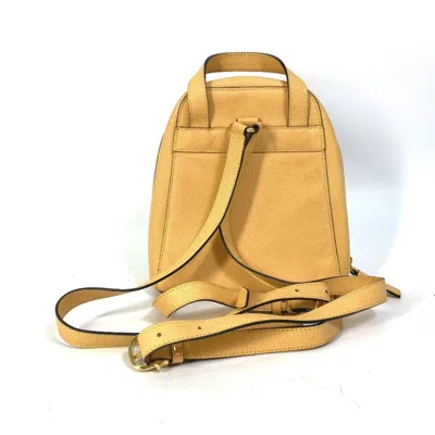 Pre-owned Celine Beige Red Color Leather Backpack () In Multi