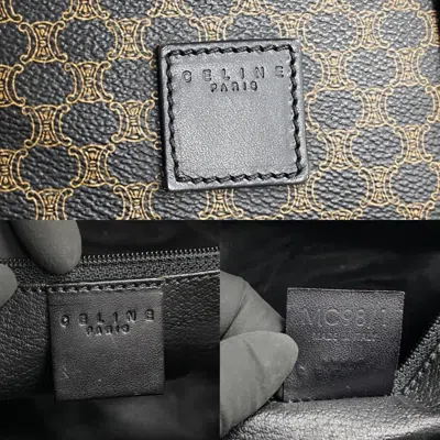 Pre-owned Celine Black Brown Leather Boston Bag Handbag () In Multi