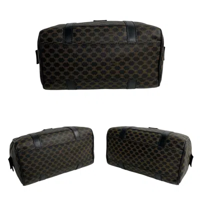 Pre-owned Celine Black Brown Leather Boston Bag Handbag () In Multi