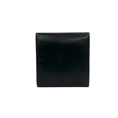 Pre-owned Celine Black Brown Leather Pvc Wallet (bi-fold) () In Multi