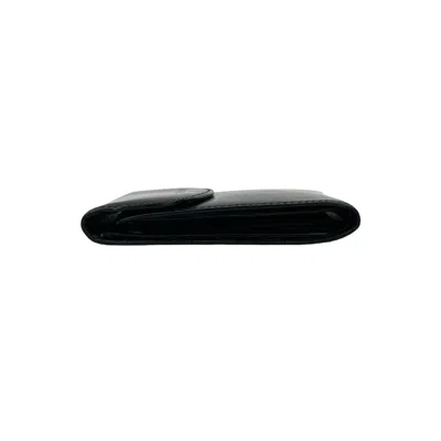 Pre-owned Celine Black Brown Leather Pvc Wallet (bi-fold) () In Multi