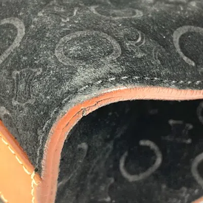 Pre-owned Celine Black Brown Leather Suede Shoulder Bag Sling Bag () In Multi