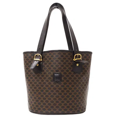 Pre-owned Celine Black Brown Pvc Tote Bag () In Multi