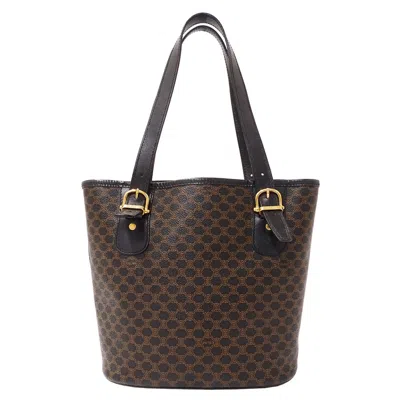 Pre-owned Celine Black Brown Pvc Tote Bag () In Multi