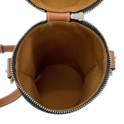 Pre-owned Celine Black Brown Pvc Leather Shoulder Bag Vanity Bag () In Multi