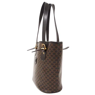Pre-owned Celine Black Brown Pvc Tote Bag () In Multi